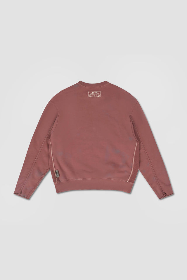 Cut Off Crew Sweater - Burgundy  Unisex