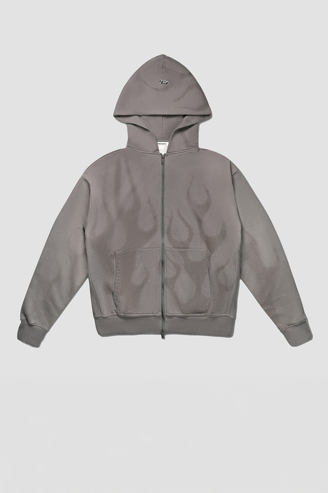 Flame Spray Zip Hood  Unisex