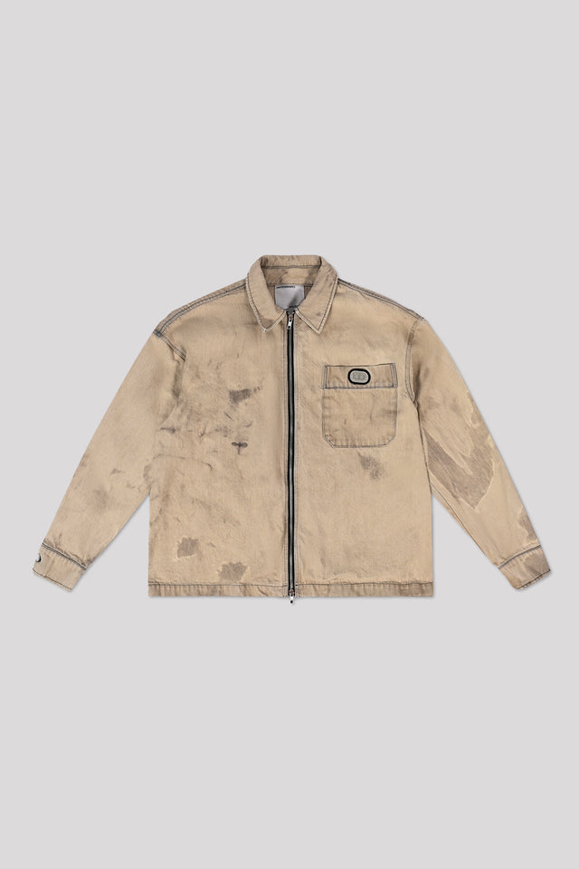 'Rework' Motley Acid Dye Denim Jacket