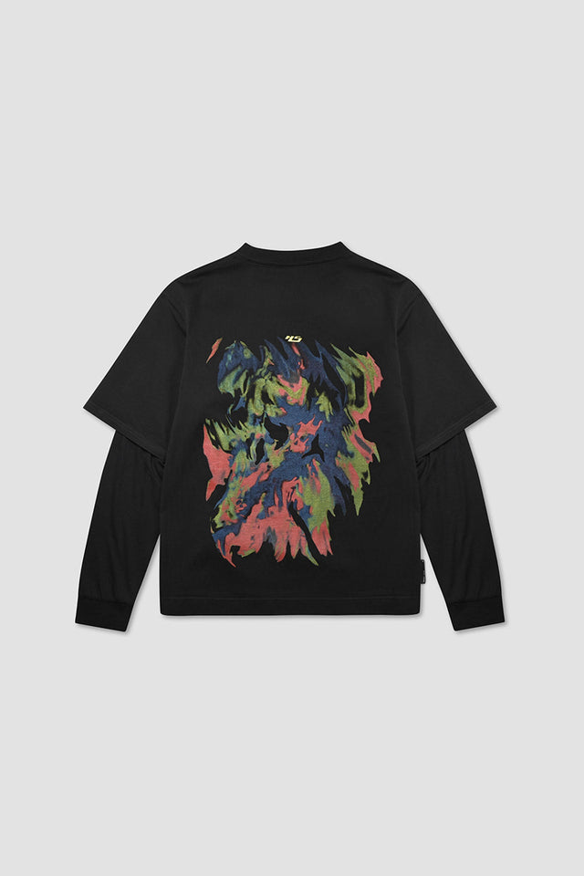 LS Double Tee Bleached Flame  Unisex