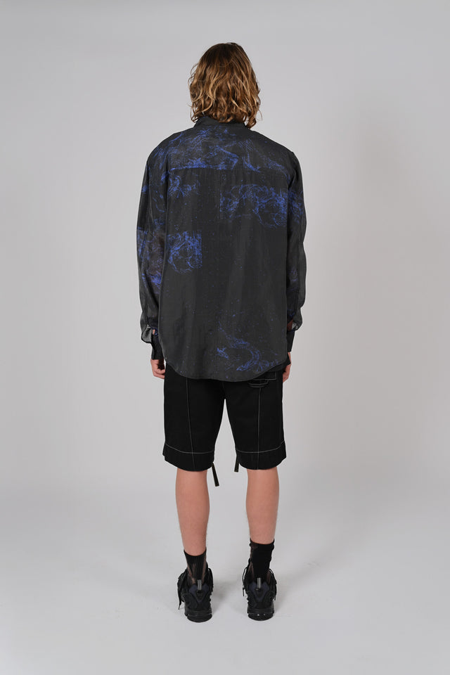 LS Sheer Black Sea Button up Shirt