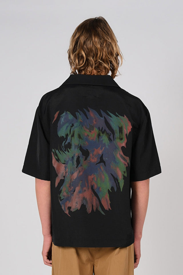 SS High Water Shirt Bleached Flames