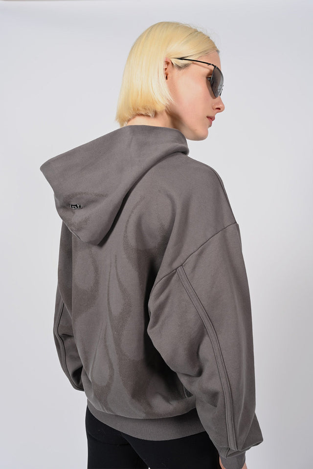 Flame Spray Zip Hood  Unisex