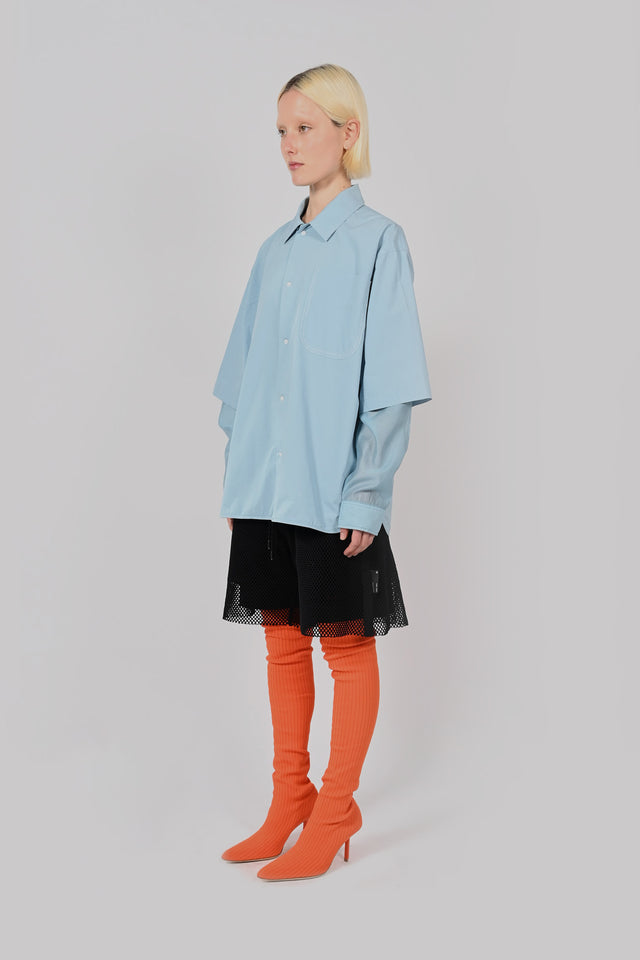 LS Double Layer Wave Seam Shirt Unisex