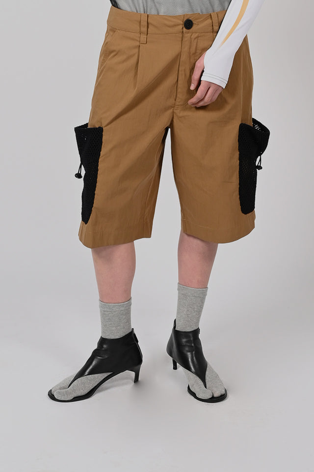 Net Pocket Cargo Shorts  Unisex