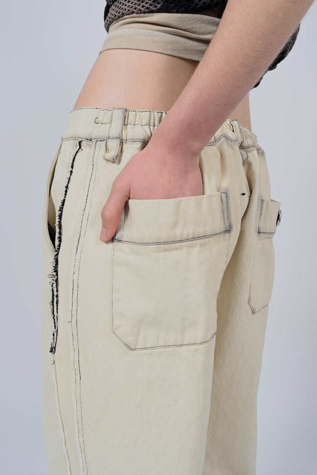 'Rework' Acid Blonde Denim Pant  Unisex