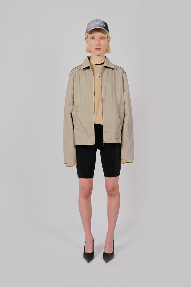 Wave Seam Cropped Jacket  Unisex