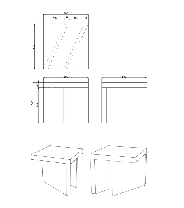 Table d'appoint en résine réfractée - SP01 X Hayden Cox