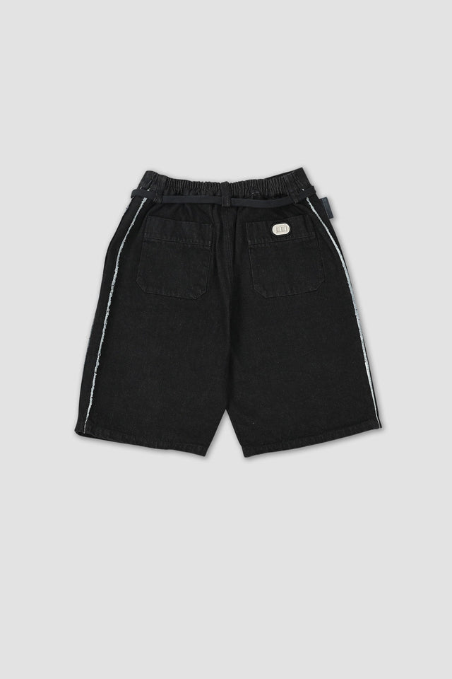 Denim Crew Shorts - Black